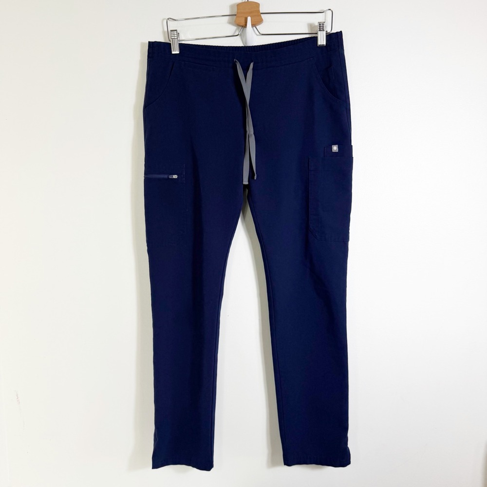 FIGS Scrub Pants High Waisted Yola Skinny Womens Small Navy Blue TW2000R